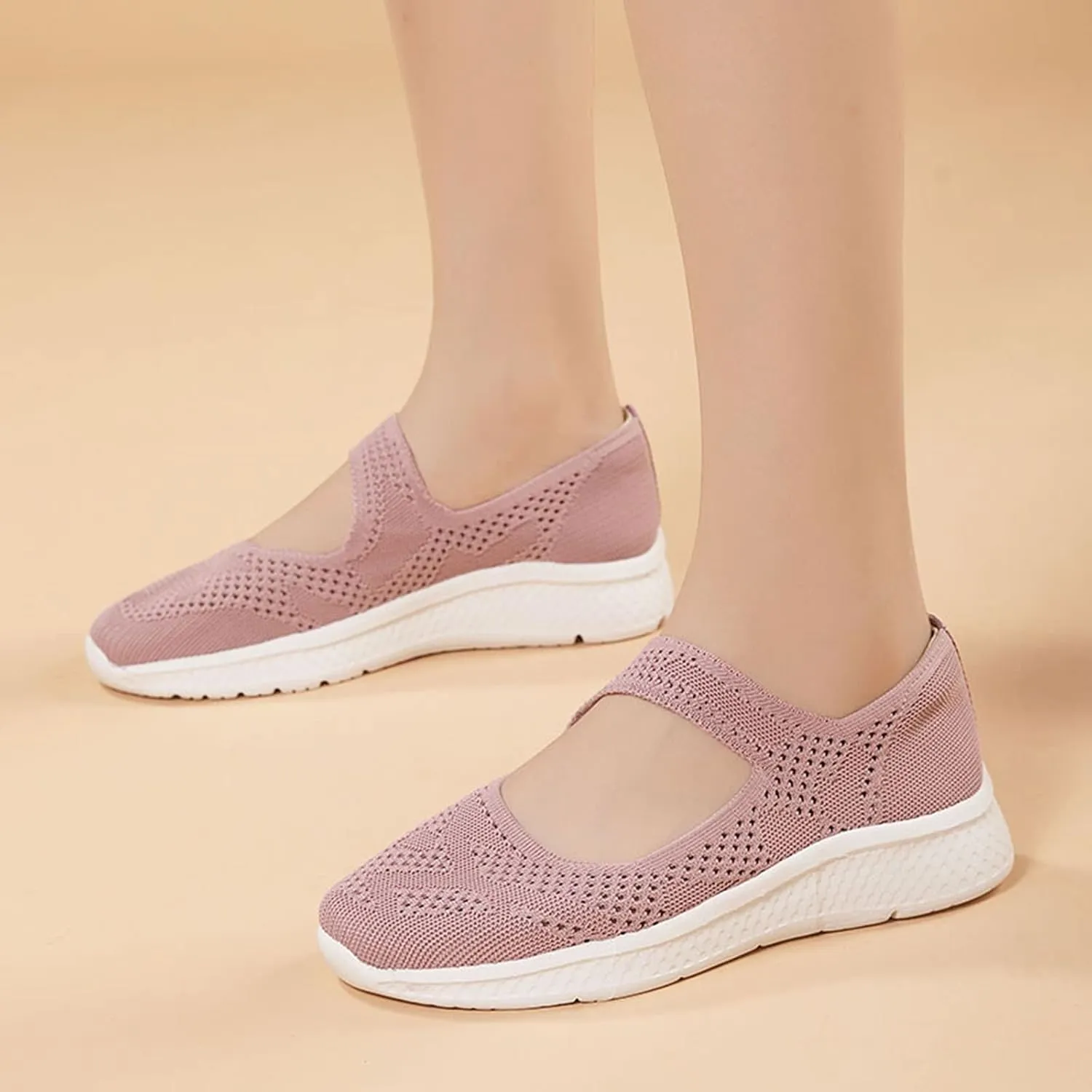 Women Casual Slip On Loafers Comfortable Walking Shoes Lightweight Canvas Sneakers Non Slip Flat Flats