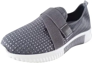 Women Comfortable Slip On Loafers Casual Walking Shoes Lightweight Canvas Sneakers Non Slip Flat Flats