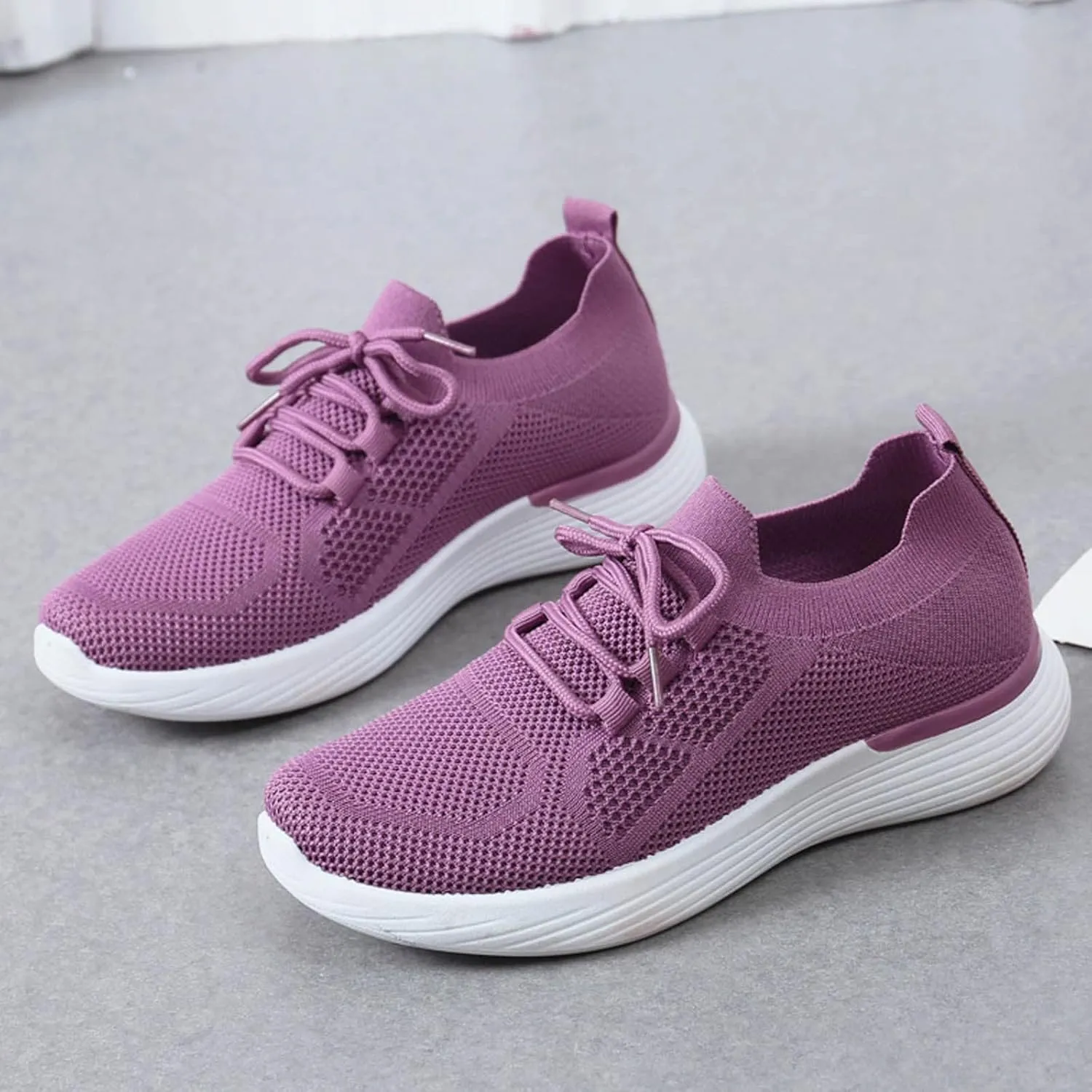 Women Comfortable Slip On Shoes Casual Walking Sneakers Lightweight Canvas Flats Non Slip Breathable Loafers