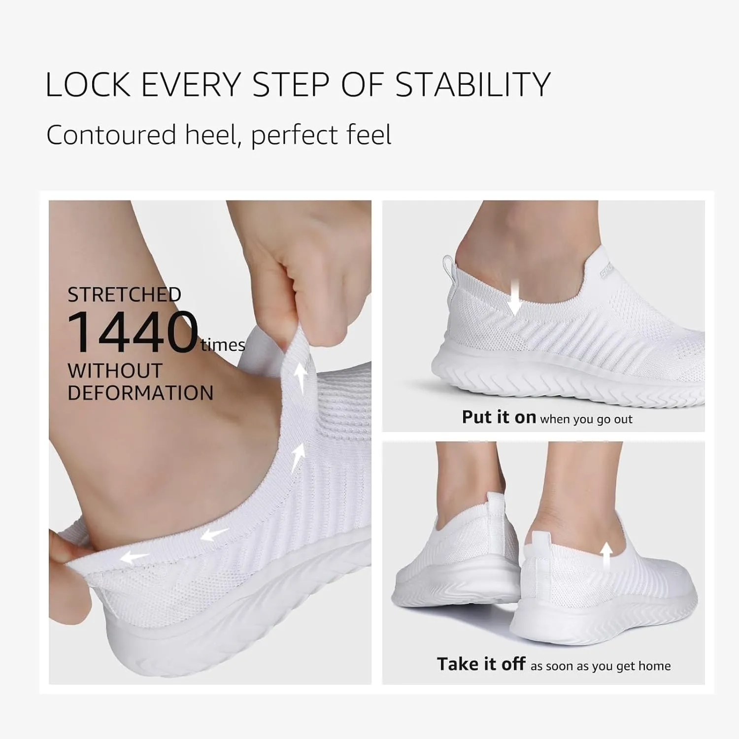 Women Slip On Walking Shoes Comfortable Sneakers Casual Lightweight Canvas Flats Non Slip Breathable Loafers
