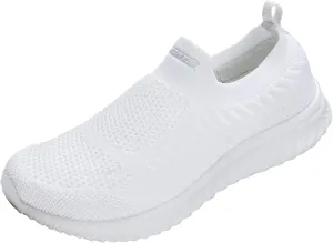 Women Slip On Walking Shoes Comfortable Sneakers Casual Lightweight Canvas Flats Non Slip Breathable Loafers