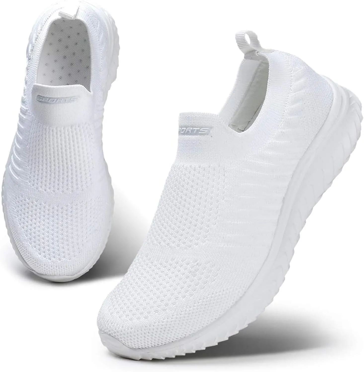 Women Slip On Walking Shoes Comfortable Sneakers Casual Lightweight Canvas Flats Non Slip Breathable Loafers