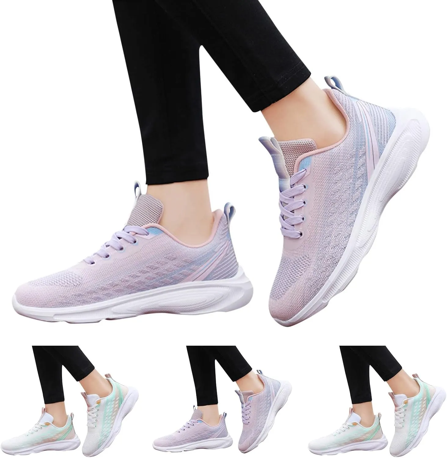 Women Slip On Walking Sneakers Casual Comfortable Shoes Lightweight Canvas Flats Non Slip Breathable Loafers