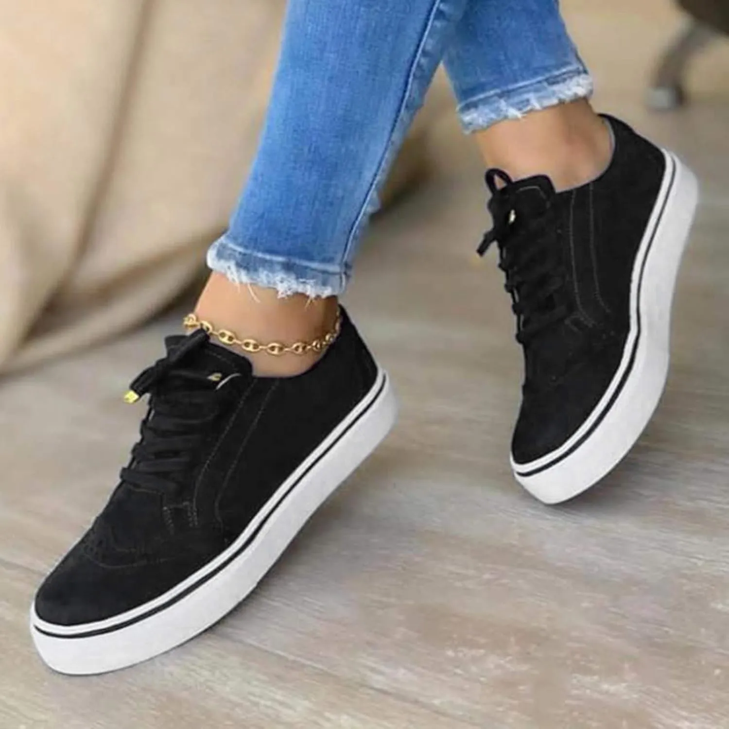 Women Sneakers Size 6 Wide Zapatos CóModos para Embarazadas Slip On Shoes for Elderly Women Womens High Top Sneakers White Tenis Negros para Caminar De Mujer Comodos