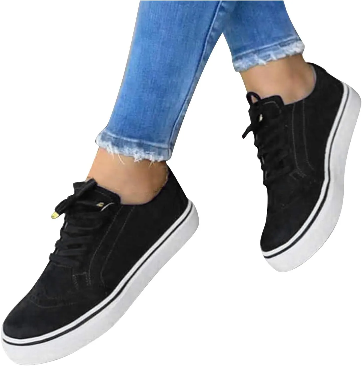 Women Sneakers Size 6 Wide Zapatos CóModos para Embarazadas Slip On Shoes for Elderly Women Womens High Top Sneakers White Tenis Negros para Caminar De Mujer Comodos