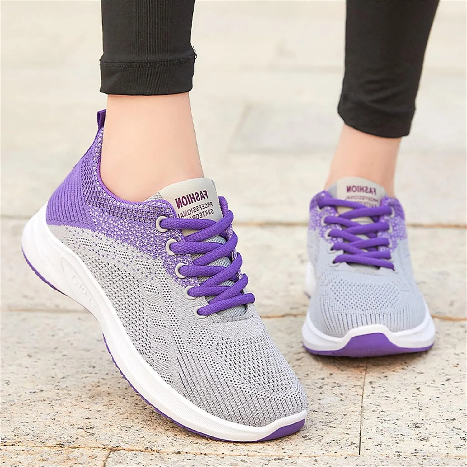 Womens Black Fashion Sneakers 2023 Black Non Slip Tennis Shoes Woman Cute Black Sneakers for Women Dressy Black Wedge Gym Shoes for Women Non Slip Work Shoes for Women Arch Support
