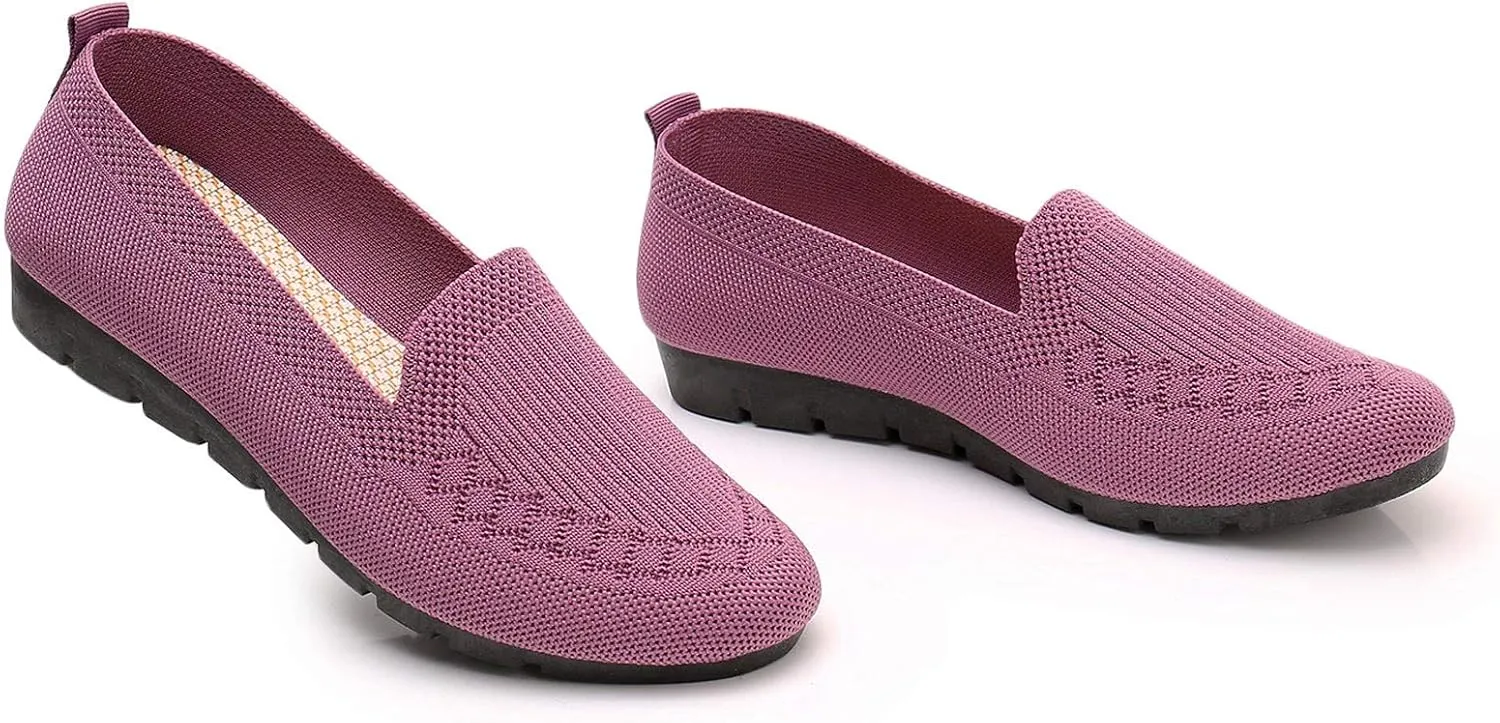 Women's Casual Shoes Summer Wedge Breathable Mesh Round Wedges Single Casual Toe Slip-On Shoes