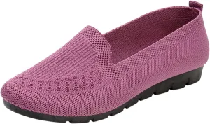 Women's Casual Shoes Summer Wedge Breathable Mesh Round Wedges Single Casual Toe Slip-On Shoes