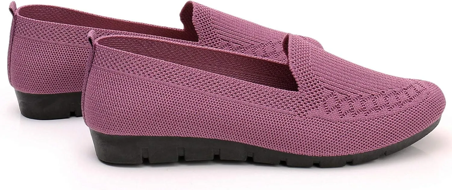Women's Casual Shoes Summer Wedge Breathable Mesh Round Wedges Single Casual Toe Slip-On Shoes