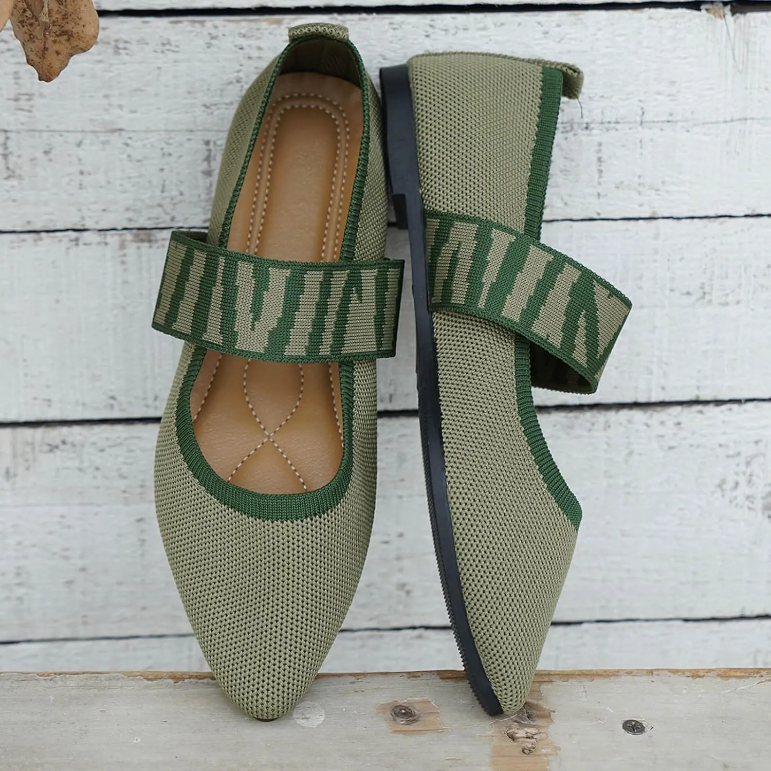 Women's Colour Blocking Lattice Shallow Mouth Hollow Flat Bottom Comfortable Single Elegant Shoes Trendy Slip on No Slip