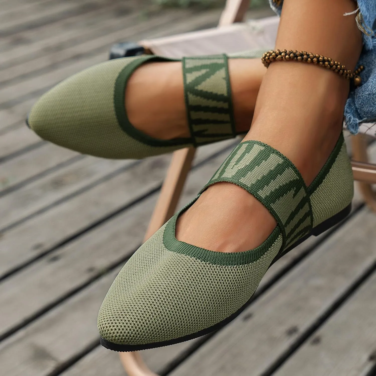 Women's Colour Blocking Lattice Shallow Mouth Hollow Flat Bottom Comfortable Single Elegant Shoes Trendy Slip on No Slip