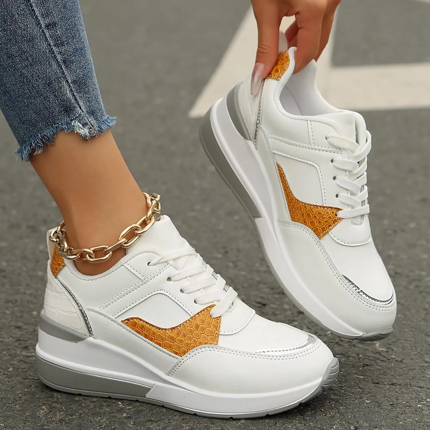 Womens Comfortable Slip On Sneakers Casual Walking Shoes Lightweight Canvas Flats Elastic Non Slip Loafers