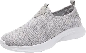 Womens Non Slip Slip On Shoes Casual Walking Sneakers Lightweight Canvas Comfortable Flat Fashion Loafers