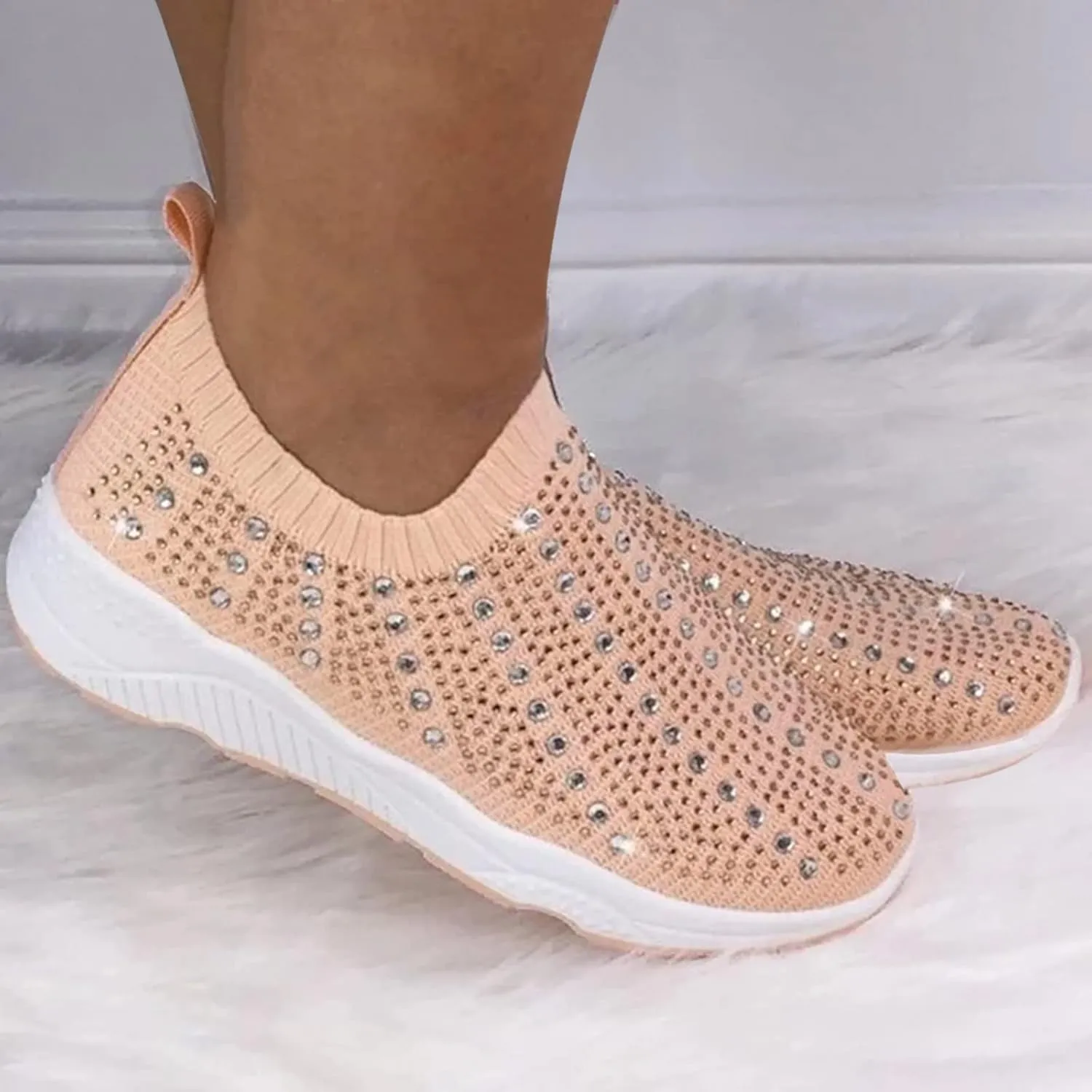 Womens Orthopedic Slip On Walking Shoes Casual Sneakers with Arch Support Comfortable Loafers Plantar Fasciitis Relief Foot Heel Pain Diabetic