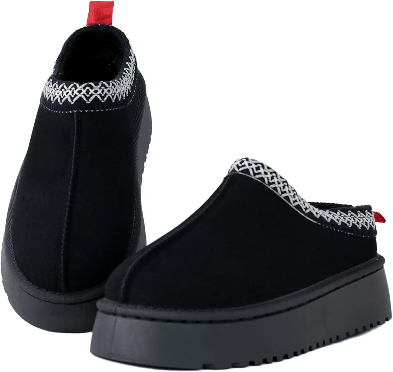Women's Platform Slippers Winter Mini Boots Anti-Slip Suede Slip on Women Sneakers Fur Lined House Slippers for Indoor Outdoor