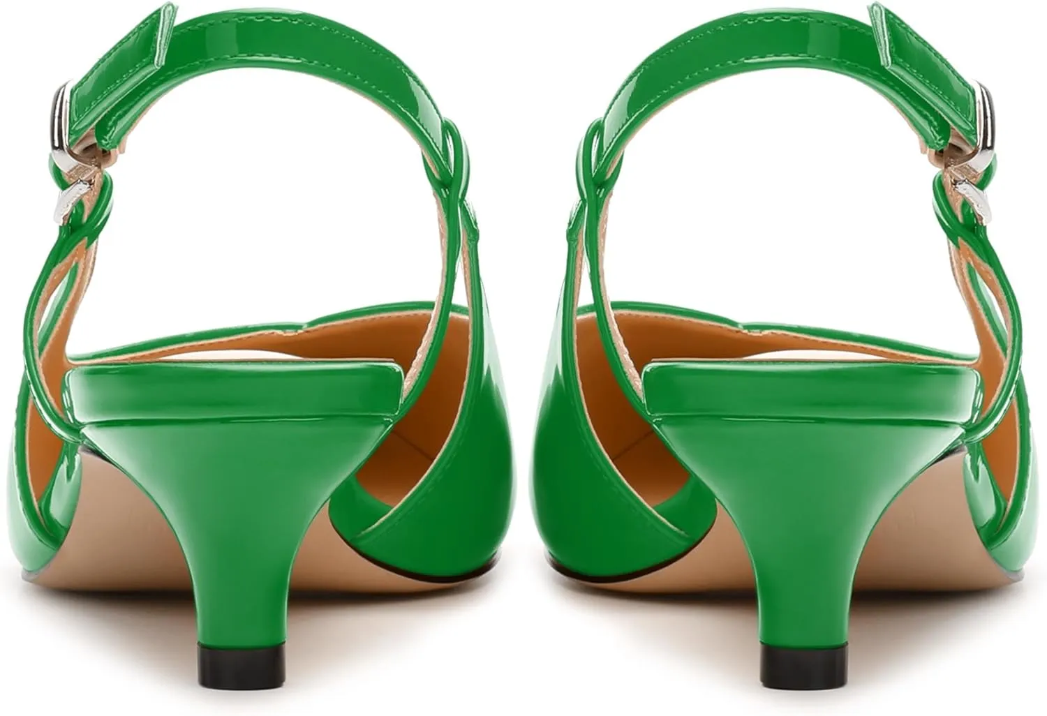 Women's Pumps, Pointed Toe Kitten Low Heels Pumps for Women, Closed Toe Slingback Low Heels Dress Shoes