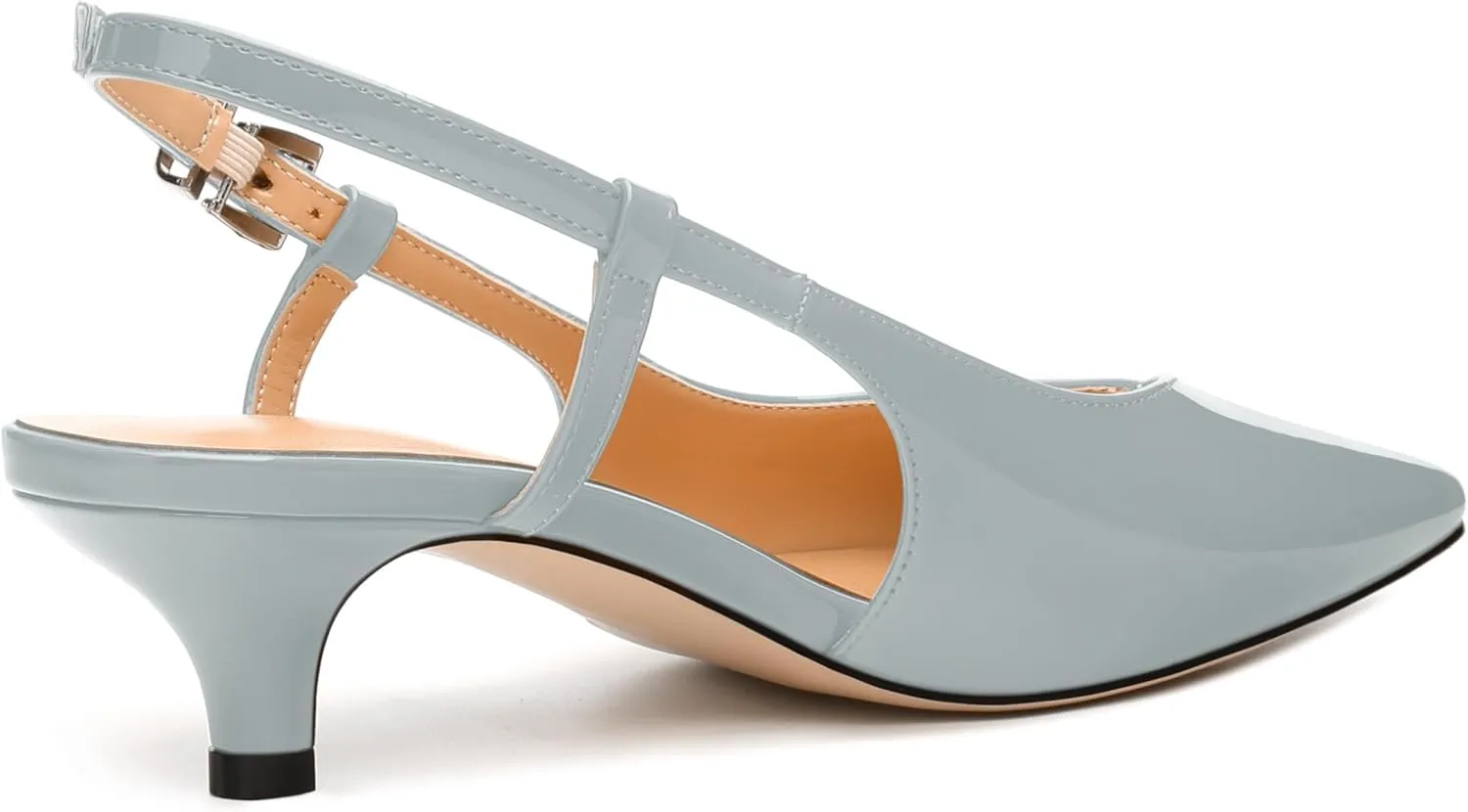 Women's Pumps, Pointed Toe Kitten Low Heels Pumps for Women, Closed Toe Slingback Low Heels Dress Shoes