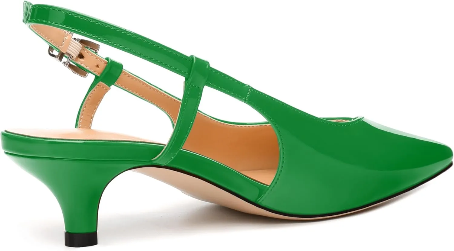 Women's Pumps, Pointed Toe Kitten Low Heels Pumps for Women, Closed Toe Slingback Low Heels Dress Shoes