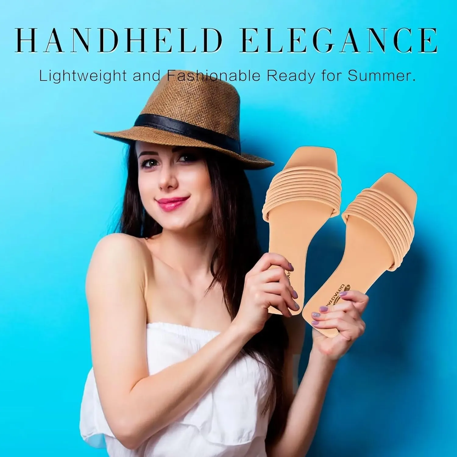 Women's Slide Sandals - Comfy Slip-On Design with Sleek Straps for Casual Elegance - Fashionable and Trendy Summer Flat Slides Shoes for Girls and Women