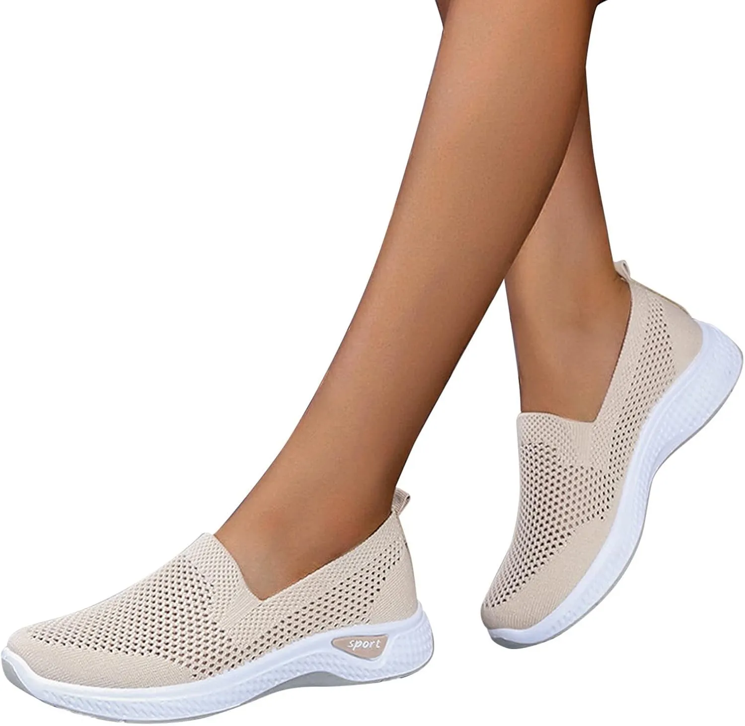 Womens Slip On Loafers Casual Comfortable Walking Shoes Lightweight Canvas Sneakers Non Slip Flat Flats