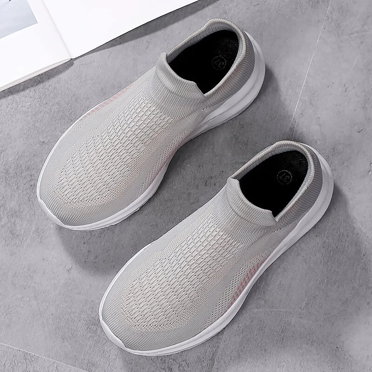 Womens Sneakers 7.5 2023 Slip On Shoes Women Winter Womens Slip On Sneakers with Arch Support Wide Toe Box Gym Shoes Women Zapatos para Juanetes De Mujer Adulta