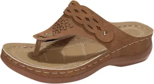 Womens Sport Flip Flops Comfort Orthotic Thong Sandals Wide Width Platform Wedge Beach Sandal for Woman Hollow Comfortable Boho Dressy Summer 2025 Cute Orthopedic