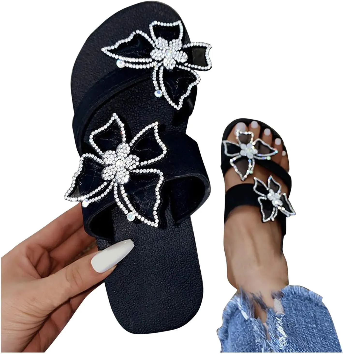 Women's Summer Fashion Flip-Flops Women's Non Slip Casual Arch Support Flip Flops Slip On Beach Slippers