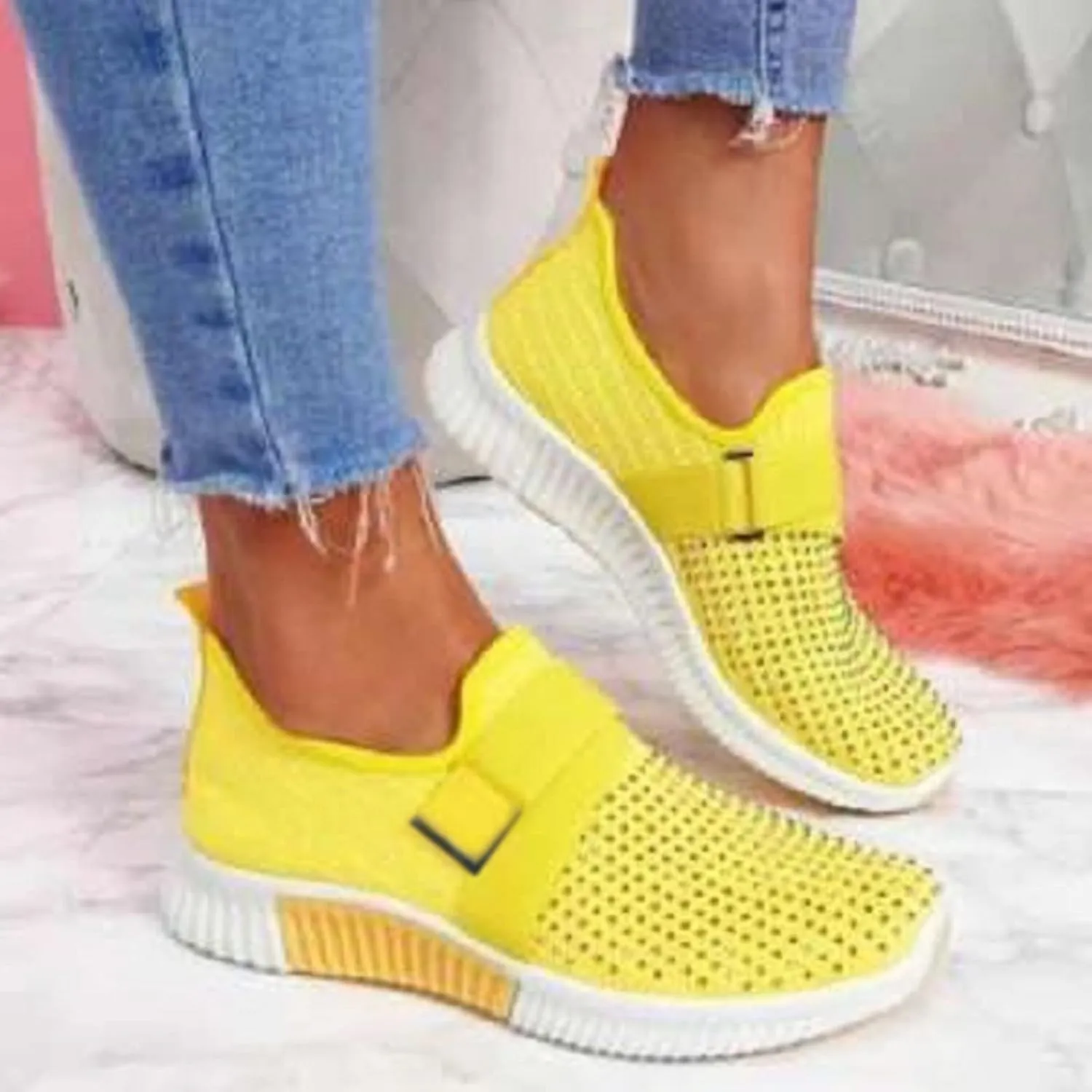 Womens Walking Shoes with Support Black On Black Zapatos Negros para Mujer Womens Black Shoes Dressy Casual Comfortable Black Platform Sneakers for Women Dressy Womens Walking Sneakers Size 8.5 Wide